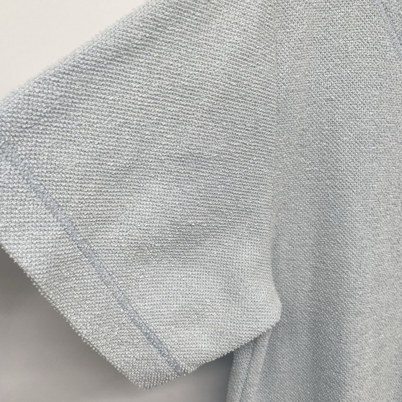 VTG 90s Delicates Spa Terry Cloth Bath Robe Women S Light Blue Pockets Full Zip - Picture 5 of 10